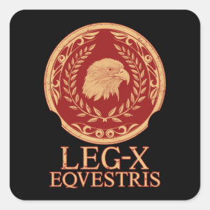 Roman Eagle Legio X Emblem Quadratischer Aufkleber