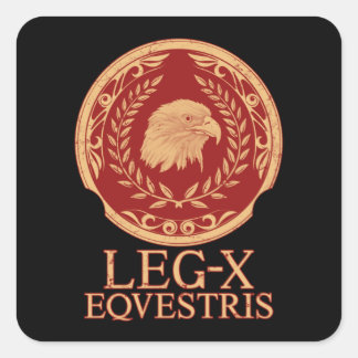 Roman Eagle Legio X Emblem Quadratischer Aufkleber