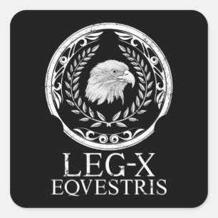 Roman Eagle Legio X Emblem Quadratischer Aufkleber