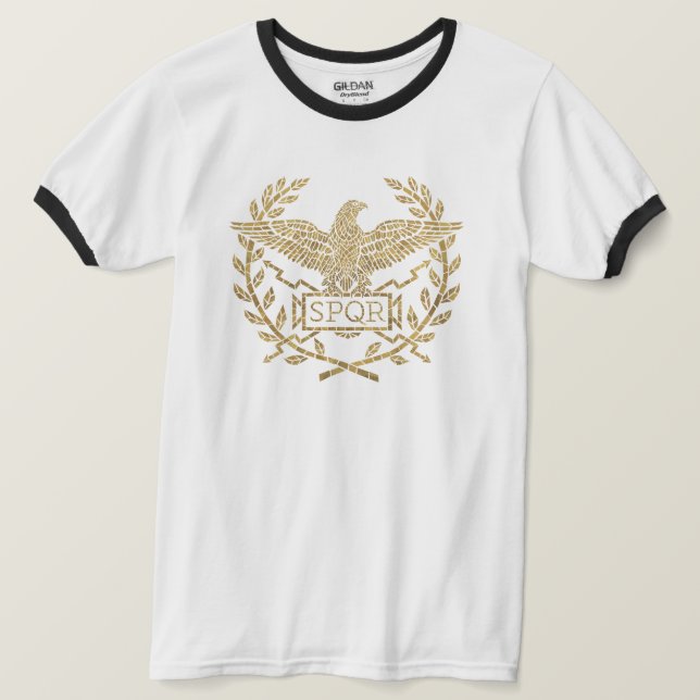 Roman Empire Eagle Mosaic Emblem T-Shirt (Design vorne)