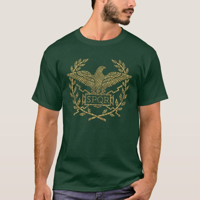 Roman Empire Eagle Mosaic Emblem T-Shirt (Vorderseite)