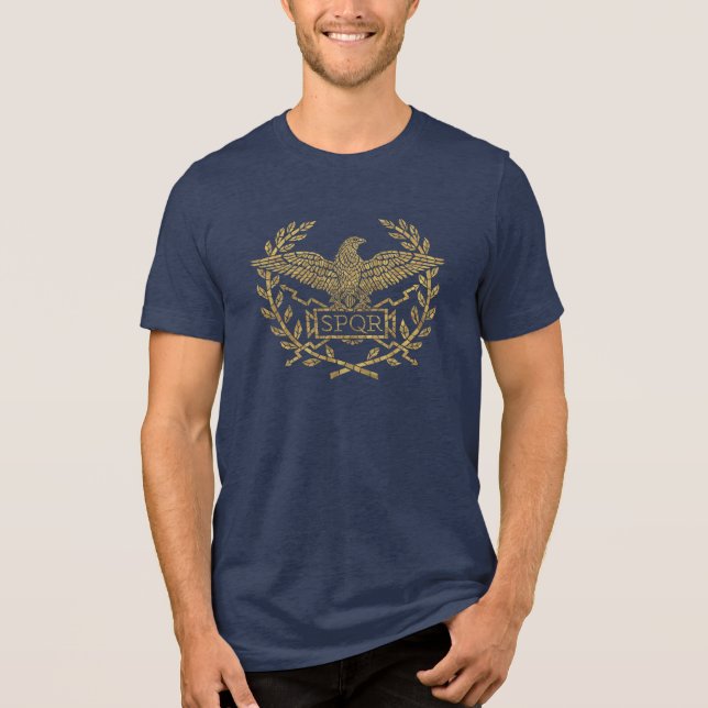 Roman Empire Eagle Mosaic Emblem Tri-Blend Shirt (Vorderseite)