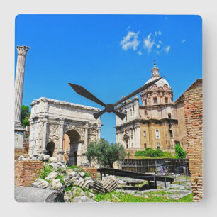 Roman forum quadratische wanduhr