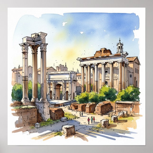 Roman Forum Ruins Poster (Vorne)