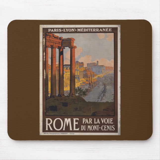 Roman Forum Vintage Reisewerbung Mousepad (Vorne)