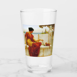 Roman Frau spielt mit ihrer Lieblingskatze Glas