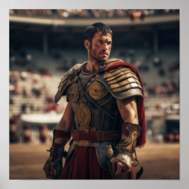 Roman General Maximus Gladiator in der Arena - Epi Poster