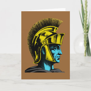 Roman Gladiator Pop Art Portrait Karte