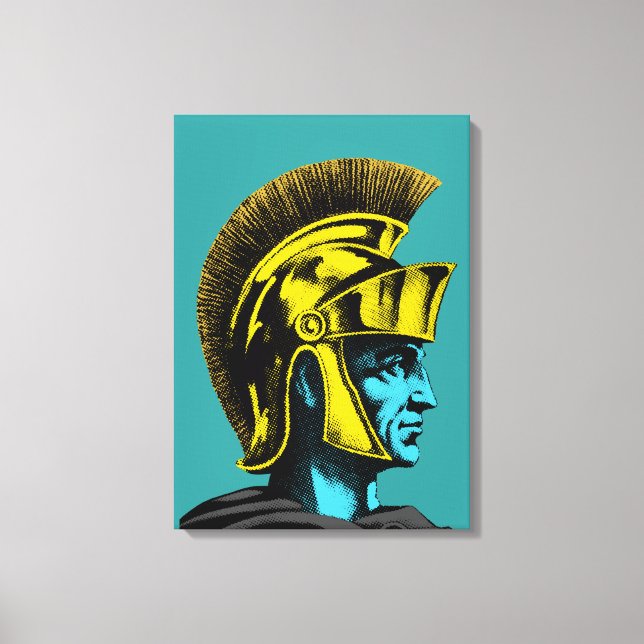 Roman Gladiator Pop Art Portrait Leinwanddruck (Vorderseite)