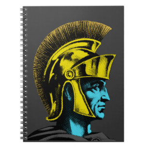 Roman Gladiator Pop Art Portrait Notizblock