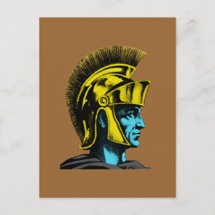 Roman Gladiator Pop Art Portrait Postkarte