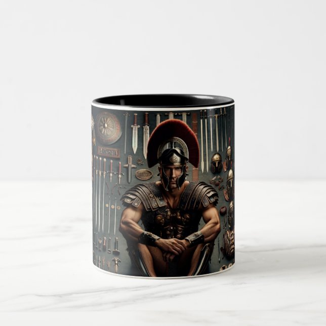 Roman Gladiator Valor Zweifarbige Tasse (Mittel)