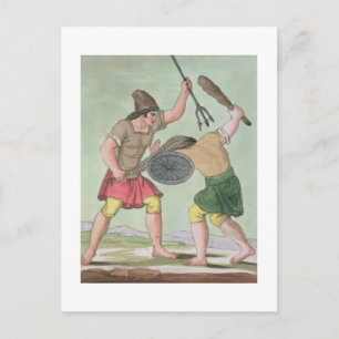 Roman Gladiators, aus 'L'Antica Roma', 1825 (colo Postkarte