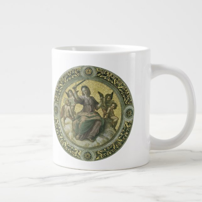 Roman Goddess Justice mit Engeln von Raphael Jumbo-Tasse (Rechts)