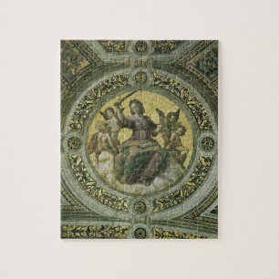 Roman Goddess Justice mit Engeln von Raphael Puzzle