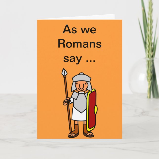 Roman Happy Birthday Greetings Card Karte (Vorderseite)