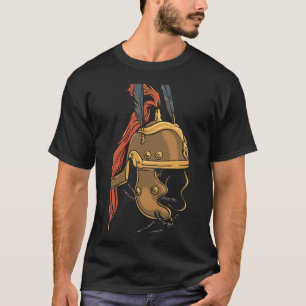 Roman Helmet Moderne Schwarze Kunst Trendy T-Shirt