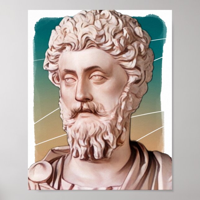 Roman Kaiser Marcus Aurelius Illustration Poster (Vorne)