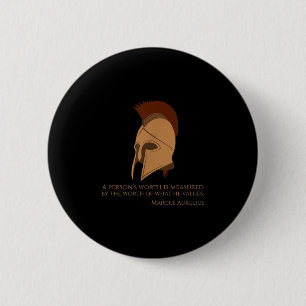 Roman Kaiser Marcus Aurelius - Stoische Philosophi Button