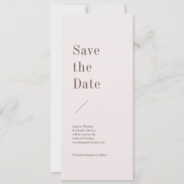 Roman Modern Save the Date Einladung (Vorderseite)