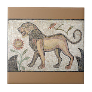 Roman Mosaics Keramik Tile, Small (4,25" x 4,25") Fliese