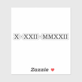 Roman Numeral Custom-Cut Vinyl Sticker