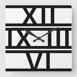 Roman Numeral Deko Quadratische Wanduhr