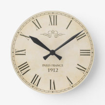 Roman Numerals Clock Face Paris Frankreich 1912