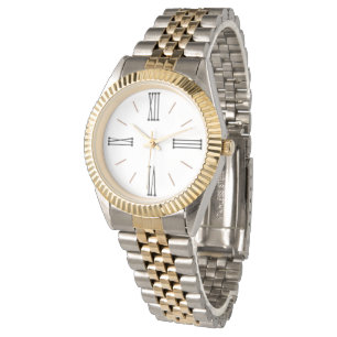 Roman Numerals Moderne Nummer groß einfach zu les Armbanduhr