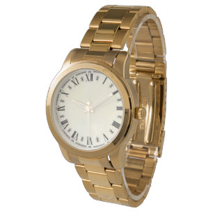 Roman Numerals Moderne Nummer groß einfach zu les Armbanduhr