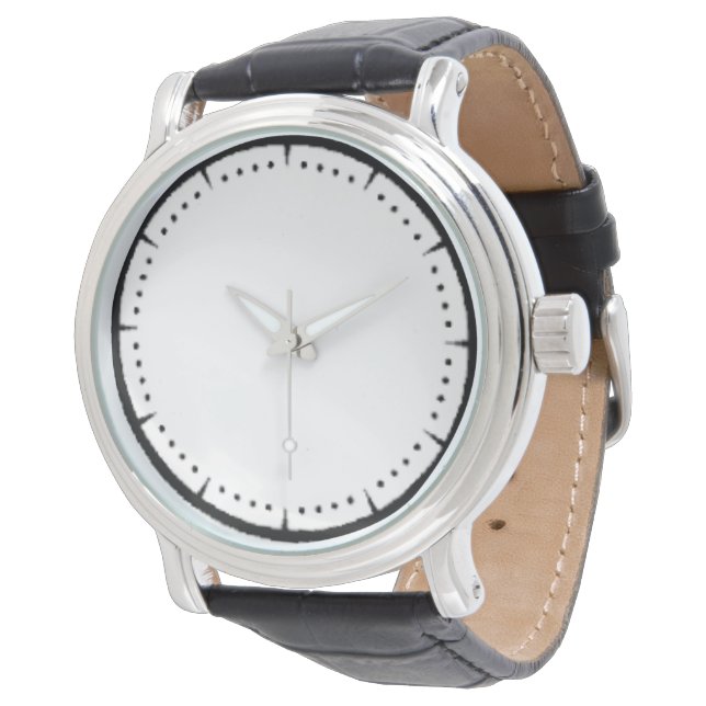 Roman Numerals Moderne Nummer groß einfach zu lese Armbanduhr (Schrägansicht)