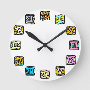 Roman Numerals Runde Wanduhr