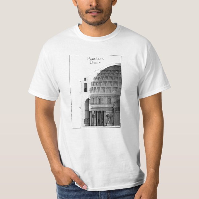 Roman Pantheon Classic Design T-Shirt (Vorderseite)