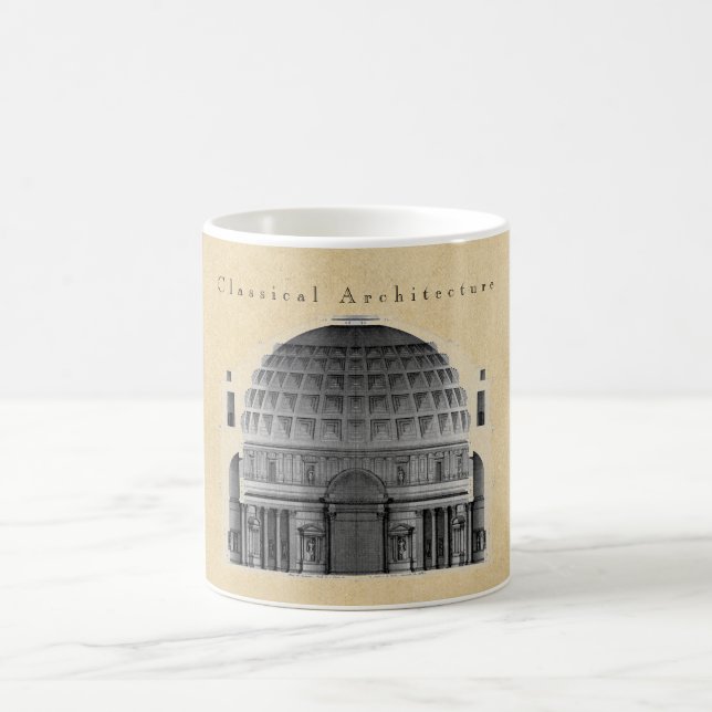 Roman Pantheon Klassische Architektur Kaffeetasse (Mittel)