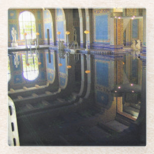 Roman Pool auf der Burg Hearst, Kalifornien Glasuntersetzer