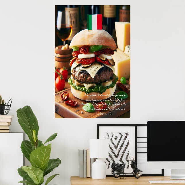 Roman Rhapsody Burger Sensation 24x36 Poster (Heimbüro)