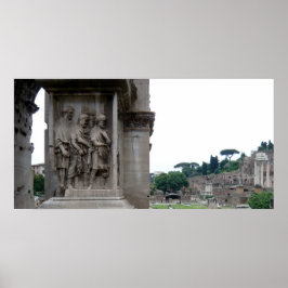 Roman Ruins Eingang in Rom Italien Poster