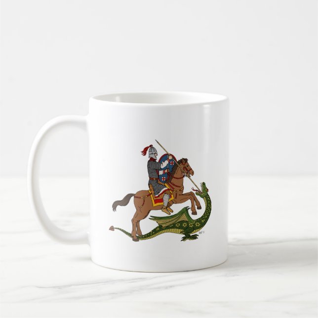 Roman Saint George und der Drache Kaffeetasse (Links)