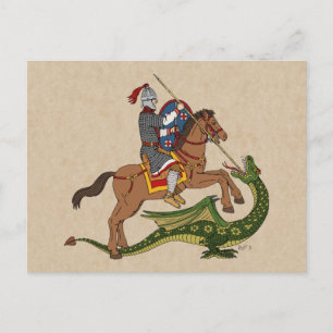 Roman Saint George und der Drache Postkarte