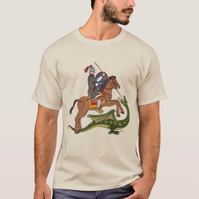 Roman Saint George und der Drache T-Shirt (Vorderseite)