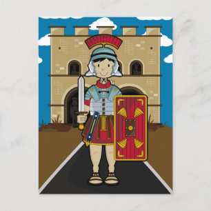 Roman Soldier Guarding Fort Postcard Postkarte
