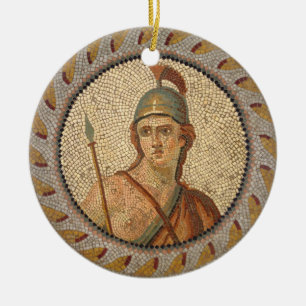 Roman Soldier Mosaic Keramikornament