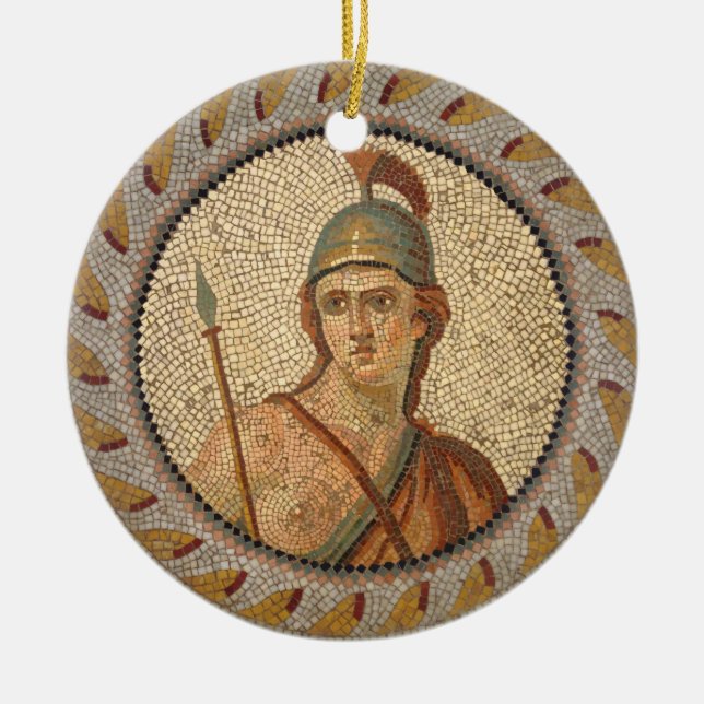 Roman Soldier Mosaic Keramikornament (Vorne)
