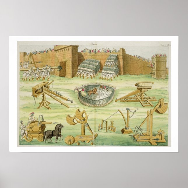 Roman Soldiers Besieging a Town, Platte 23B, Klass Poster (Vorne)