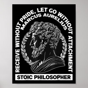 Roman Stoic Philosophy Marcus Aurelius Latin Quote Poster