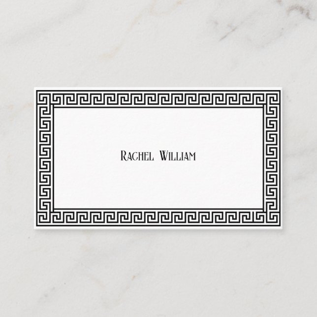 Roman Style Black & White Business Card Visitenkarte (Vorderseite)