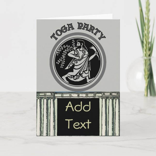 Roman Toga Party Initials bearbeiten Note Card (Vorderseite)