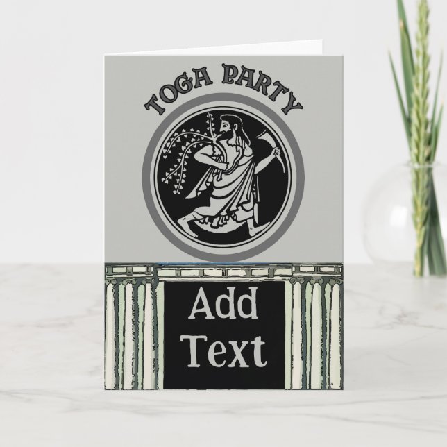 Roman Toga Party Initials bearbeiten Note Card (Vorderseite)