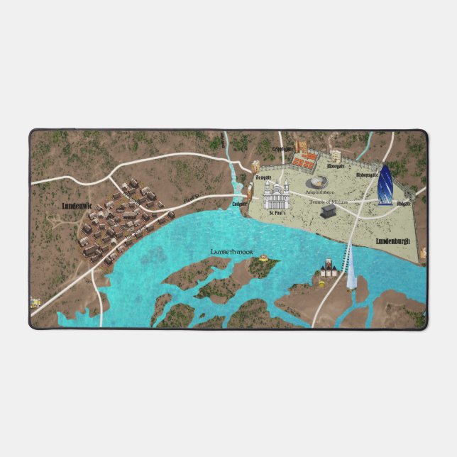 Roman & Viking Invasion London Desktop Schreibtischunterlage (Vorderseite)