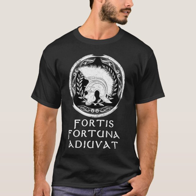 Roman Warrior Fortis Fortuna Adiuvat T-Shirt (Vorderseite)